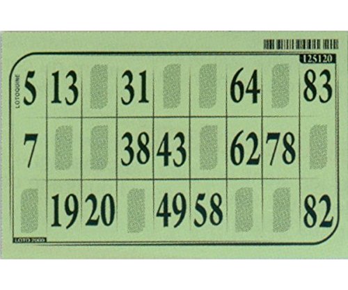 Cartons loto bristol x 125