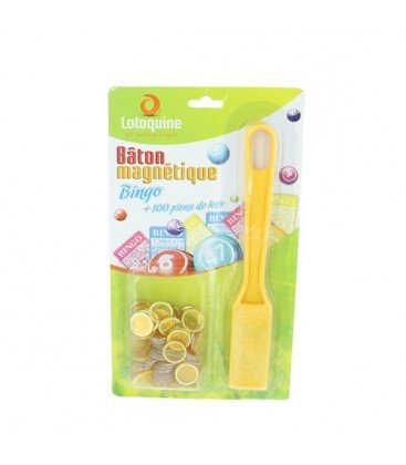 Bâton magnétique + 100 pions - LOTO / BINGO (ja...