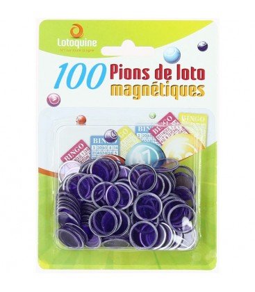 LOTOQUINE 100 pions de loto magnétiques - LOTO / BINGO (violet) code EAN 3580743121110 