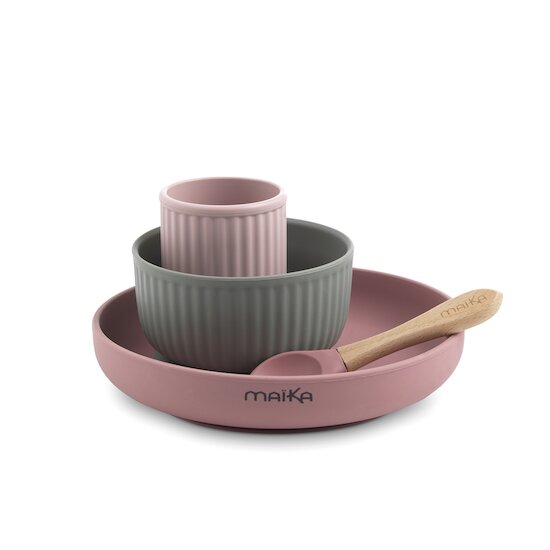  Maïka Coffret repas silicone Rose  code EAN 3583678131254 