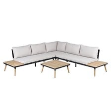 BEAU RIVAGE BEAU RIVAGE Salon de jardin CANAS 5 places en bois d'acacia blanchi FSC c ... code EAN 3584174449201 