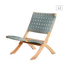 BEAU RIVAGE BEAU RIVAGE Lot de 2 fauteuils de jardin MATERA en bois d'acacia blanchi  ... code EAN 3584179070707 