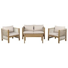 BEAU RIVAGE BEAU RIVAGE Salon de jardin LAFITENIA en bois d'acacia FSC et corde 4 pla ... code EAN 3584179070769 