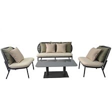 Elle Décoration Salon de jardin ARIA aluminium ...