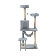 Arbre à chat IRIS tissu bouclette gris clair