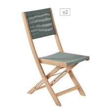 BEAU RIVAGE BEAU RIVAGE Lot de 2 chaises AMILA en bois d'acacia blanchi FSC et corde  ... code EAN 3584179086852 