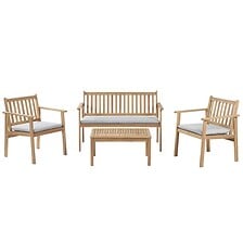 BEAU RIVAGE BEAU RIVAGE Salon de jardin RIO 4 places en bois d'acacia blanchi FSC ave ... code EAN 3584179087293 