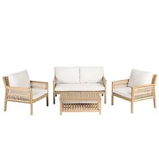 BEAU RIVAGE BEAU RIVAGE Salon de jardin QUARTO 4 places en bois d'acacia FSC blanchi  ... code EAN 3584179088078 