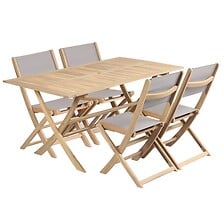 BEAU RIVAGE BEAU RIVAGE Ensemble table et chaises de jardin RIMINI 4 places en bois d ... code EAN 3584179088139 