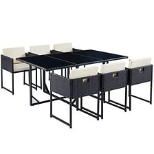 BEAU RIVAGE BEAU RIVAGE Ensemble repas FLORIDA 6 places en acier et résine tressée av ... code EAN 3584179090019 