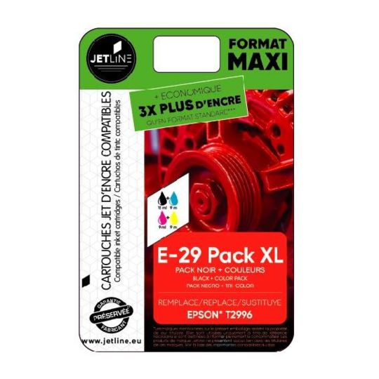 JETLINE Pack de cartouches de couleurs E-29 Pac...