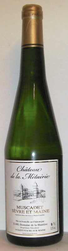 Château de la Métairie AOP MUSCADET SÈVRE ET MAINE SUR LIE BLANC 2018 Château de la Métairie 3586260201113 (3586260201113)