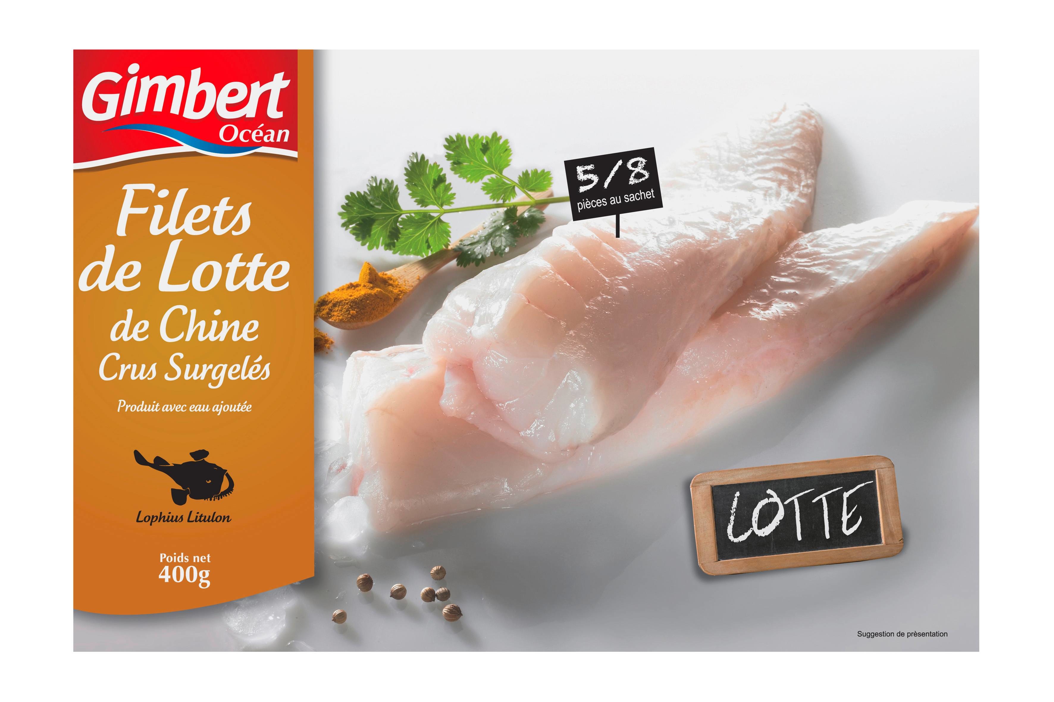 Filets de Lotte de Chine crus Surgelés GIMBERT Océan 3586410322804 (3586410322804)