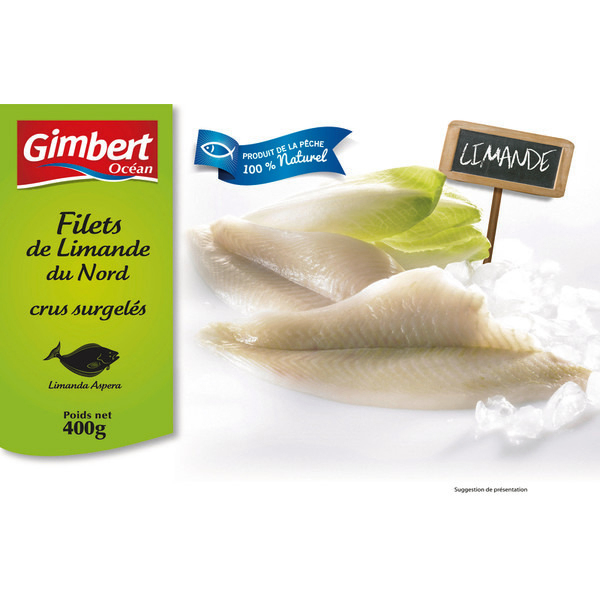 Filets de limande du Nord crus surgelés