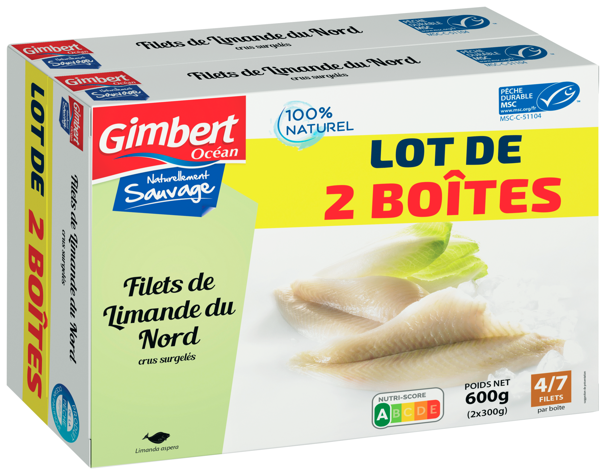 Filets de limande du Nord MSC surgelés