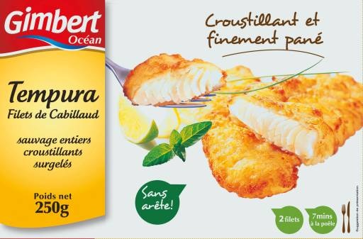 Filets de Cabillaud Tempura surgelés GIMBERT OCEAN 3586410332292 (3586410332292)