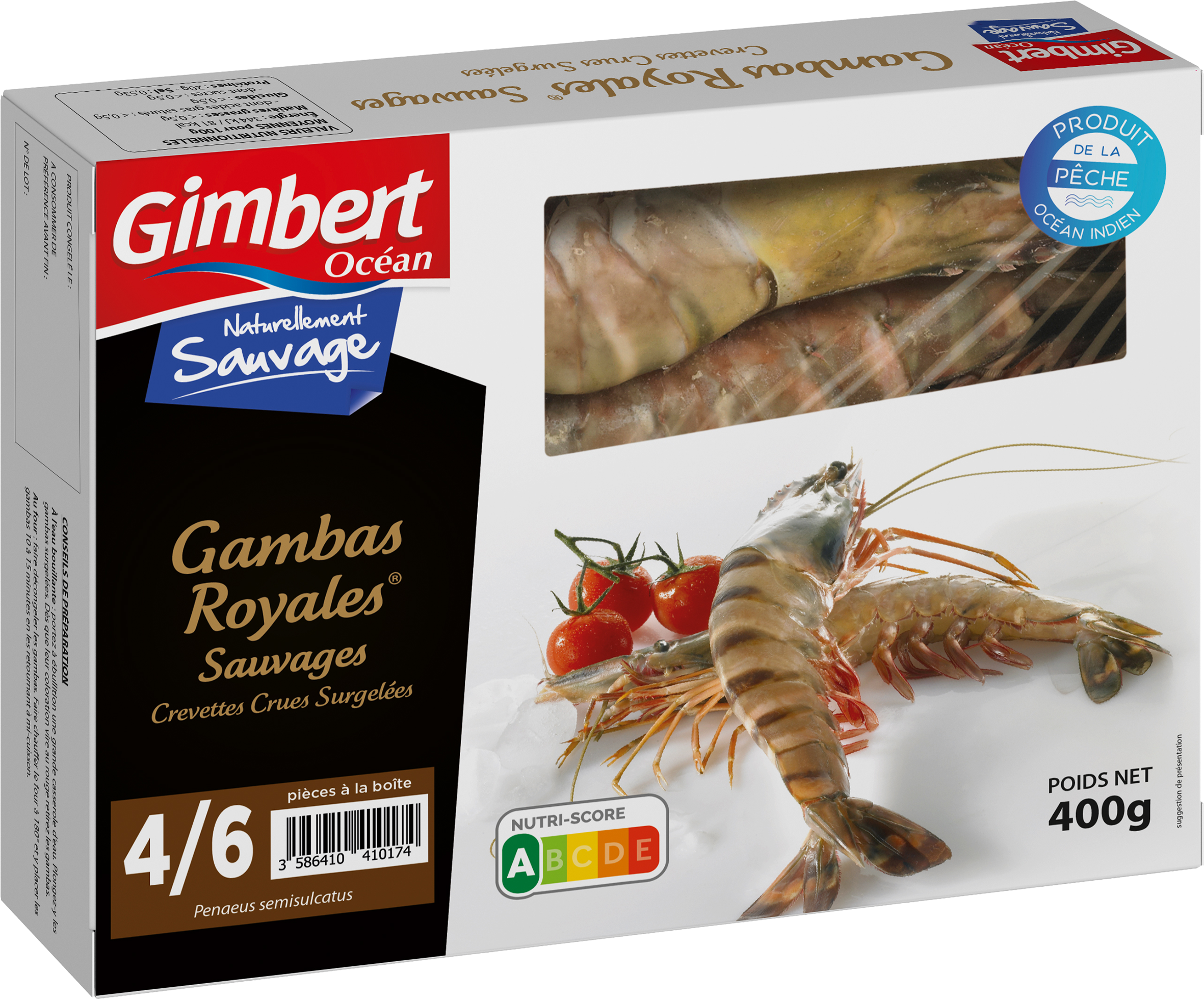 GAMBAS ROYALES SAUVAGES SURGELÉES