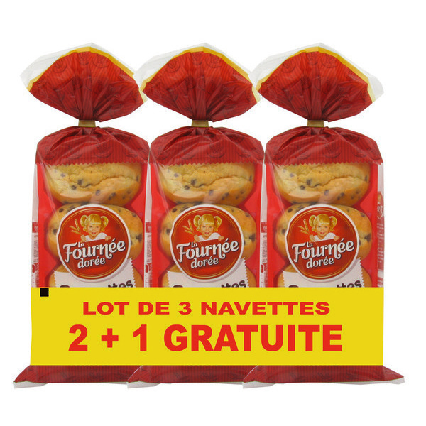 8 NAVETTES PÉPITES DE CHOCOLAT La fournée dorée