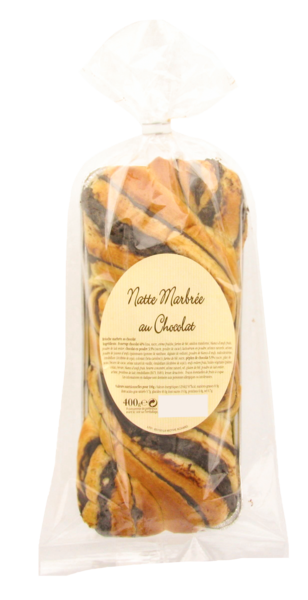 NATTE MARBRÉE AU CHOCOLAT 
