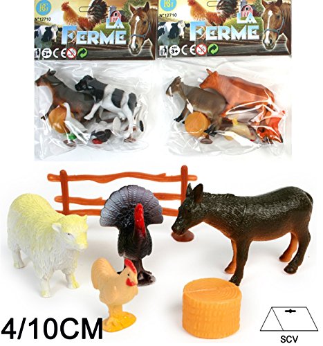 SACHET FIGURINES ANIMAUX DE LA FERME 6 PCS