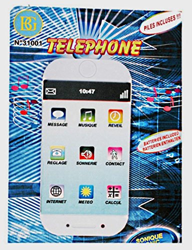 TELEPHONE SMARTPHONE SONORE LUMINEUX TACTILE JOUET