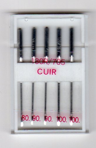 5 Aiguilles machine à coudre Spécial Cuir