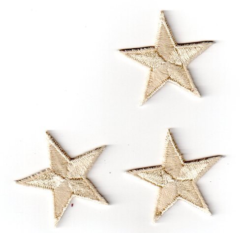 Ecusson thermocollant 3 Petites Etoiles Coloris Ecru 3589720264024 Thermo Badge La Mode