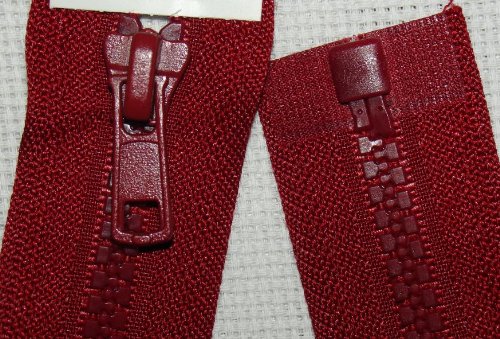 Fermeture éclair à glissière Coloris Rouge Fonc...