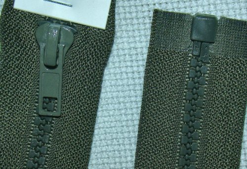 Fermeture éclair à glissière Coloris Kaki 70 cm