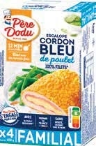  CORDON BLEU DE POULET "PÈRE DODU" code EAN 3596690128096 