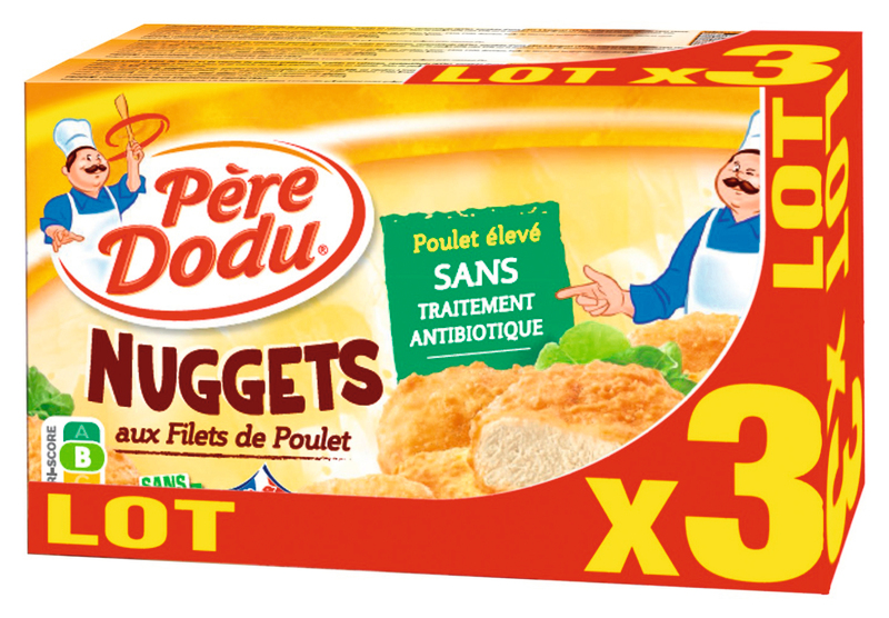 Père Dodu NUGGETS DE POULET SANS ANTIBIOTIQUE Père Dodu code EAN 3596690769992 