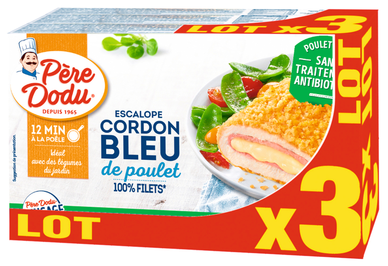 Père Dodu CORDON BLEU SANS ANTIBIOTIQUE Père Dodu code EAN 3596690774170 
