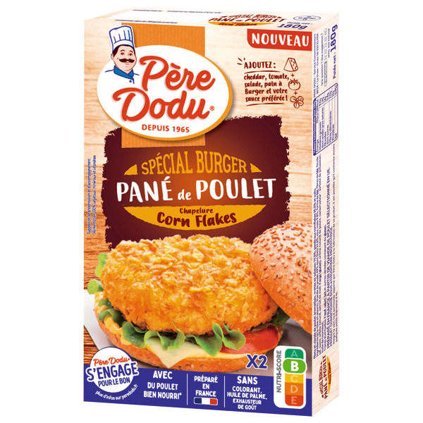 PANÉ DE POULET SPÉCIAL BURGER CHAPELURE CORN FL...