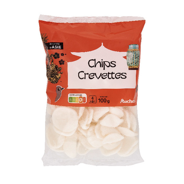  Chips Crevettes Auchan code EAN 3596710010660 