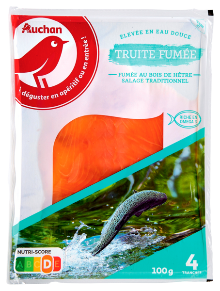  Truite Fumée Auchan  code EAN 3596710011629 