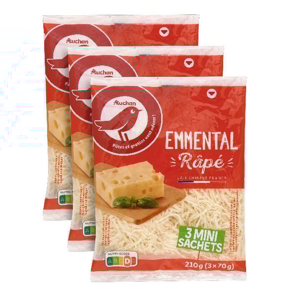  Emmental Râpé Auchan code EAN 3596710018994 