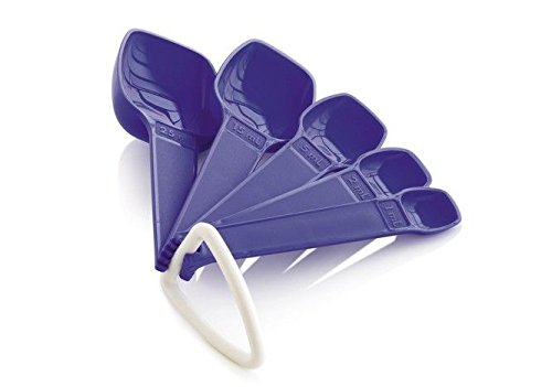 - lot de cuillères mesures petites (5) - bleu/v...