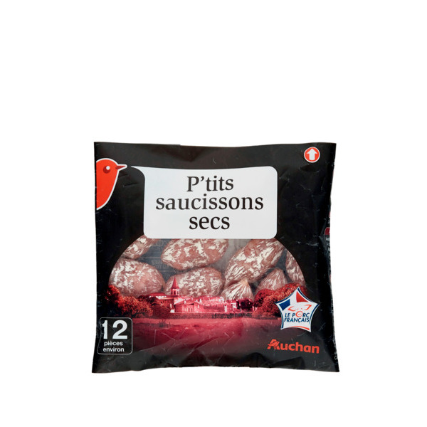  P'tits Saucissons Secs Nature Auchan code EAN 3596710019786 
