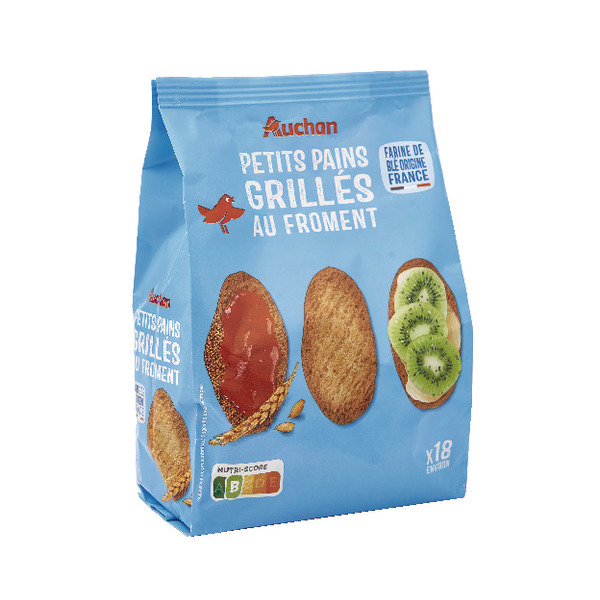  Petits Pains Grillés Au Froment Auchan code EAN 3596710021345 