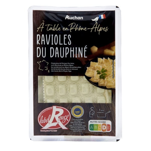  Ravioles Du Dauphiné Label Rouge Auchan À Table En France code EAN 3596710214716 