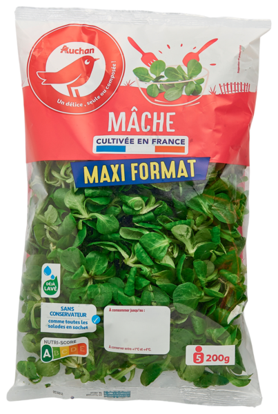  Salade Mâche Auchan code EAN 3596710256167 