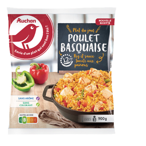  Poulet Basquaise Surgelé Auchan code EAN 3596710275489 