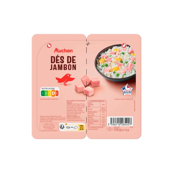  Dés De Jambon Auchan code EAN 3596710285457 