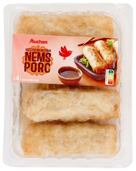  Nems Au Porc Avec Sauce Auchan  code EAN 3596710303618 