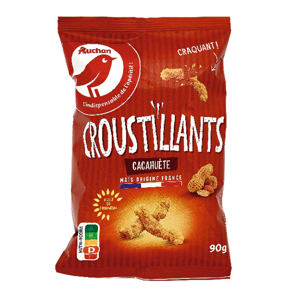  Croustillants Cacahuète Auchan code EAN 3596710307470 
