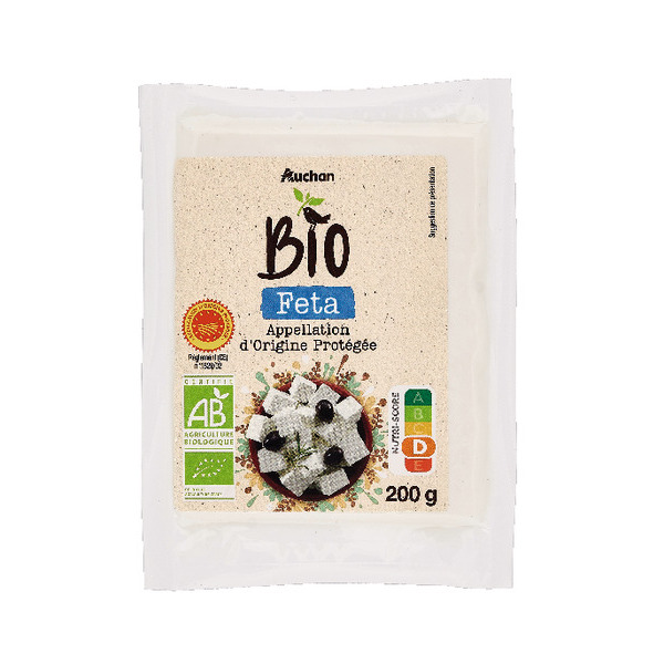  Feta Grecque Aop Auchan Bio  code EAN 3596710337583 