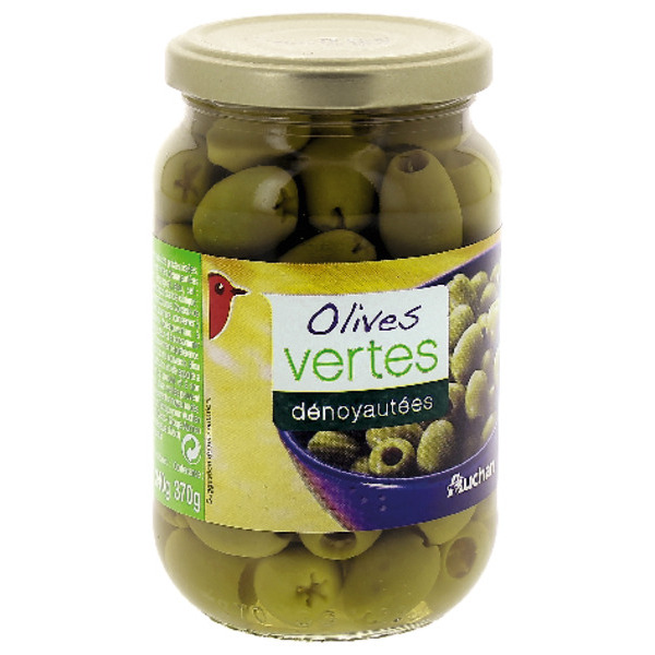  Olives Vertes Dénoyautées Auchan code EAN 3596710346479 