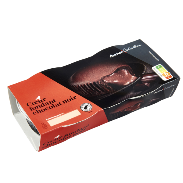  Coeur Fondant Chocolat Noir Auchan Collection code EAN 3596710353798 