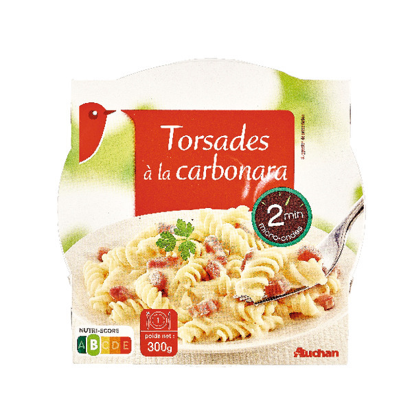  Torsades À La Carbonara Auchan code EAN 3596710357253 