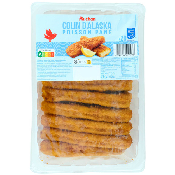  Panés De Poisson Auchan code EAN 3596710375981 